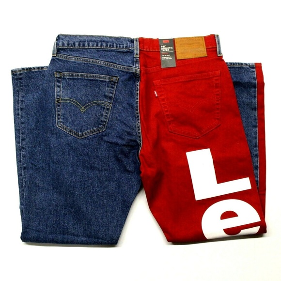 levi color block jeans